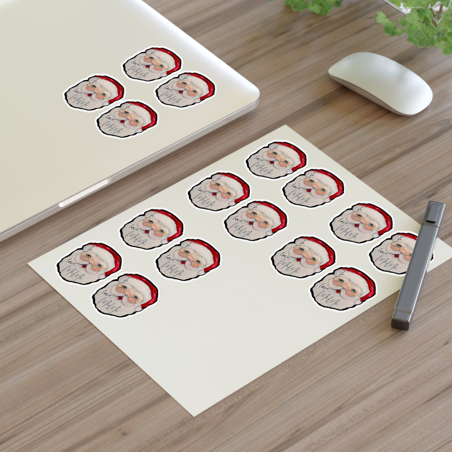 Santa Script Sticker Sheets