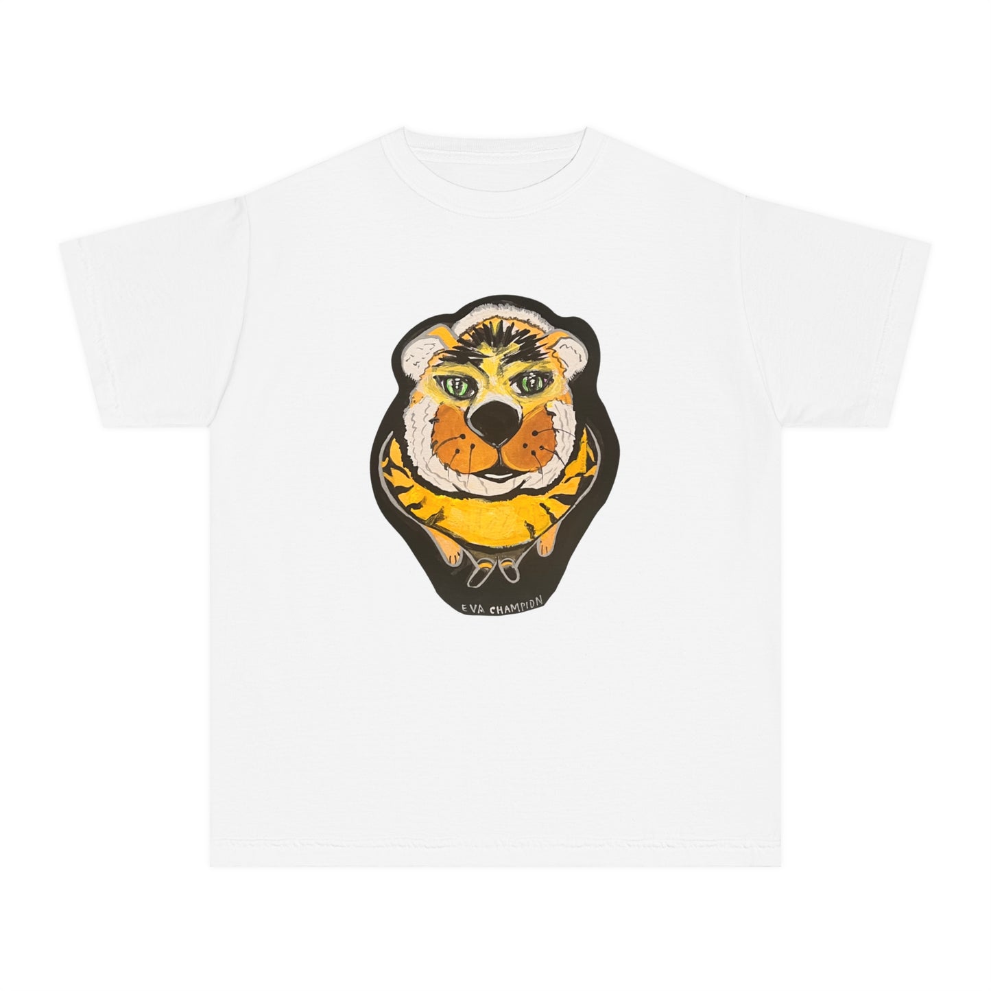 Kids Yellow Tiger Comfort Colors Tee