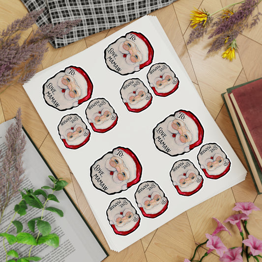 Santa Sticker Sheet Bundle, 5pcs