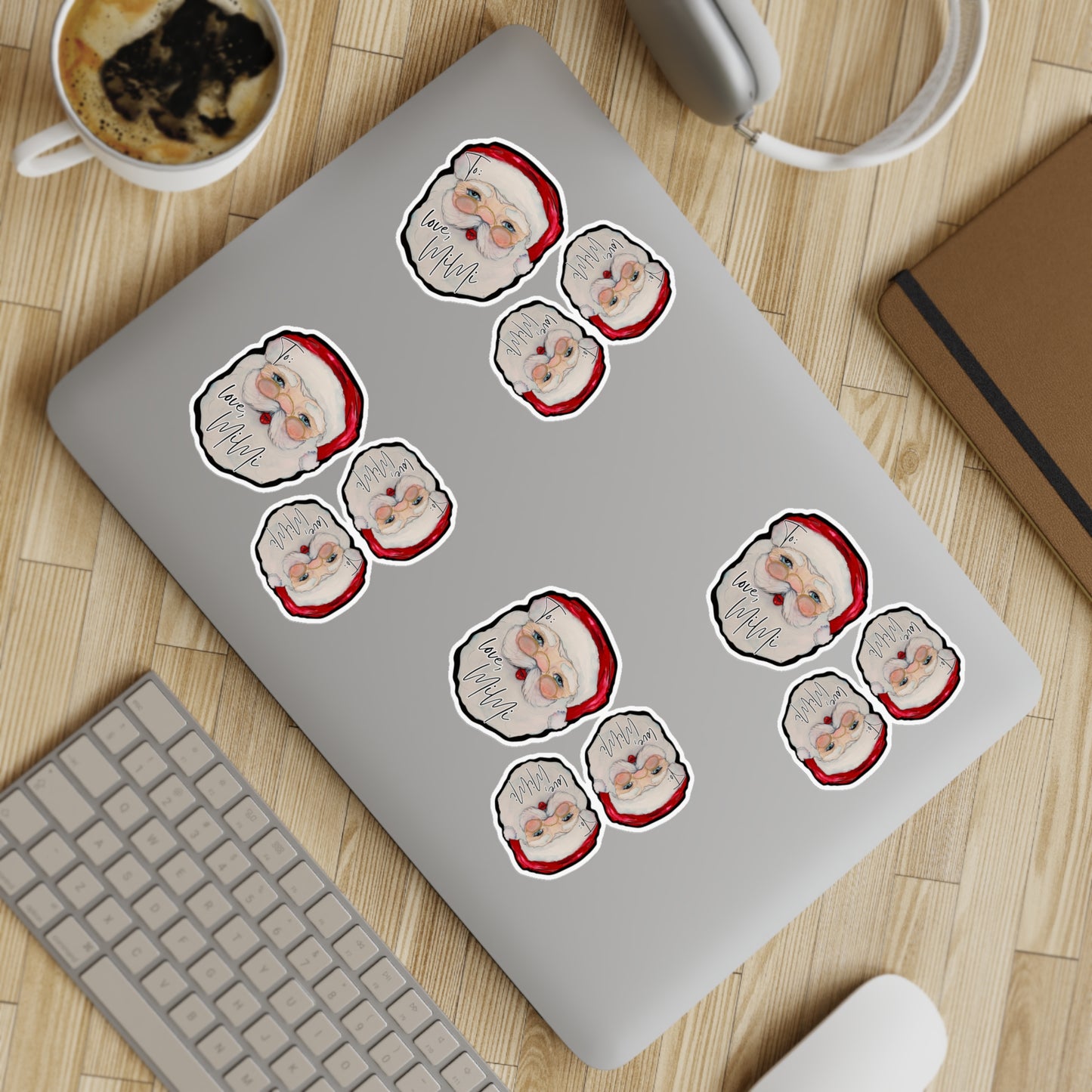 Santa Script Sticker Sheet Bundle, 5pcs