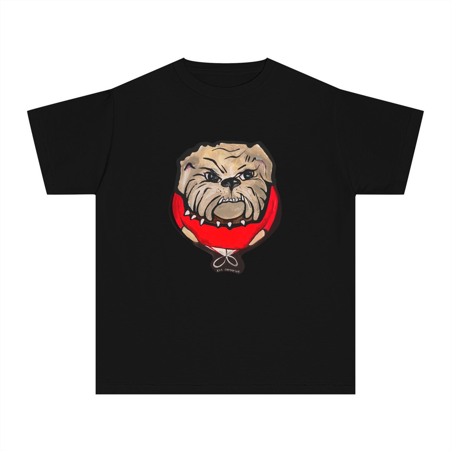 Kids Red Bulldog Comfort Colors Tee