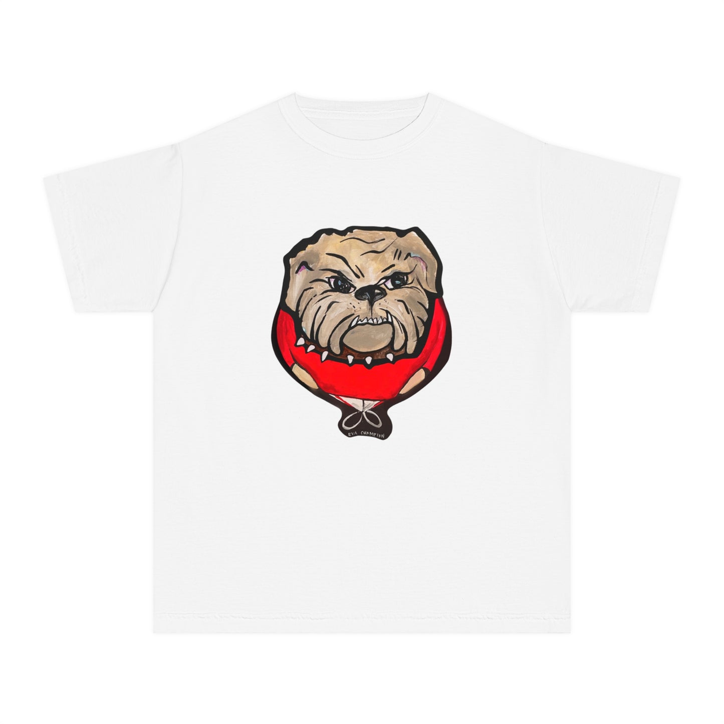 Kids Red Bulldog Comfort Colors Tee