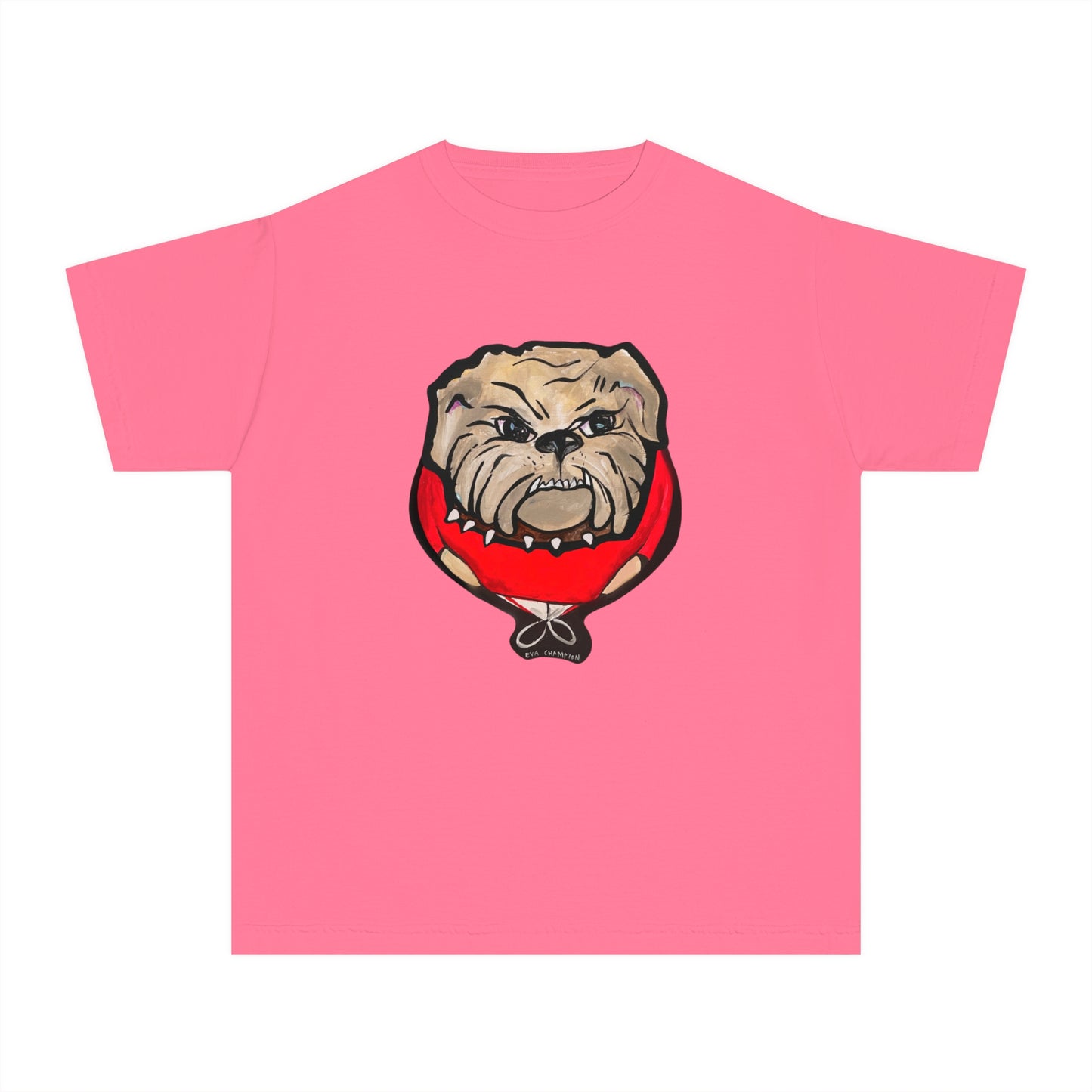 Kids Red Bulldog Comfort Colors Tee