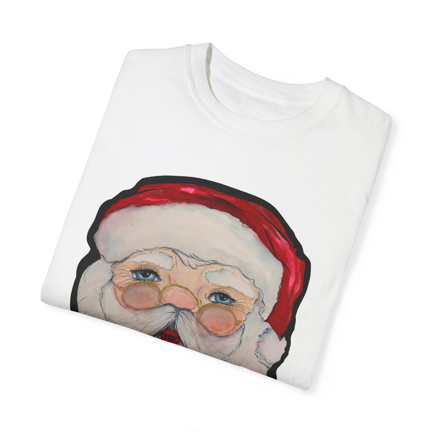 Santa Adult Unisex Garment-Dyed T-shirt