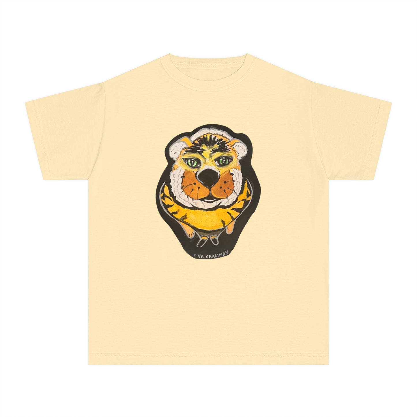 Kids Yellow Tiger Comfort Colors Tee