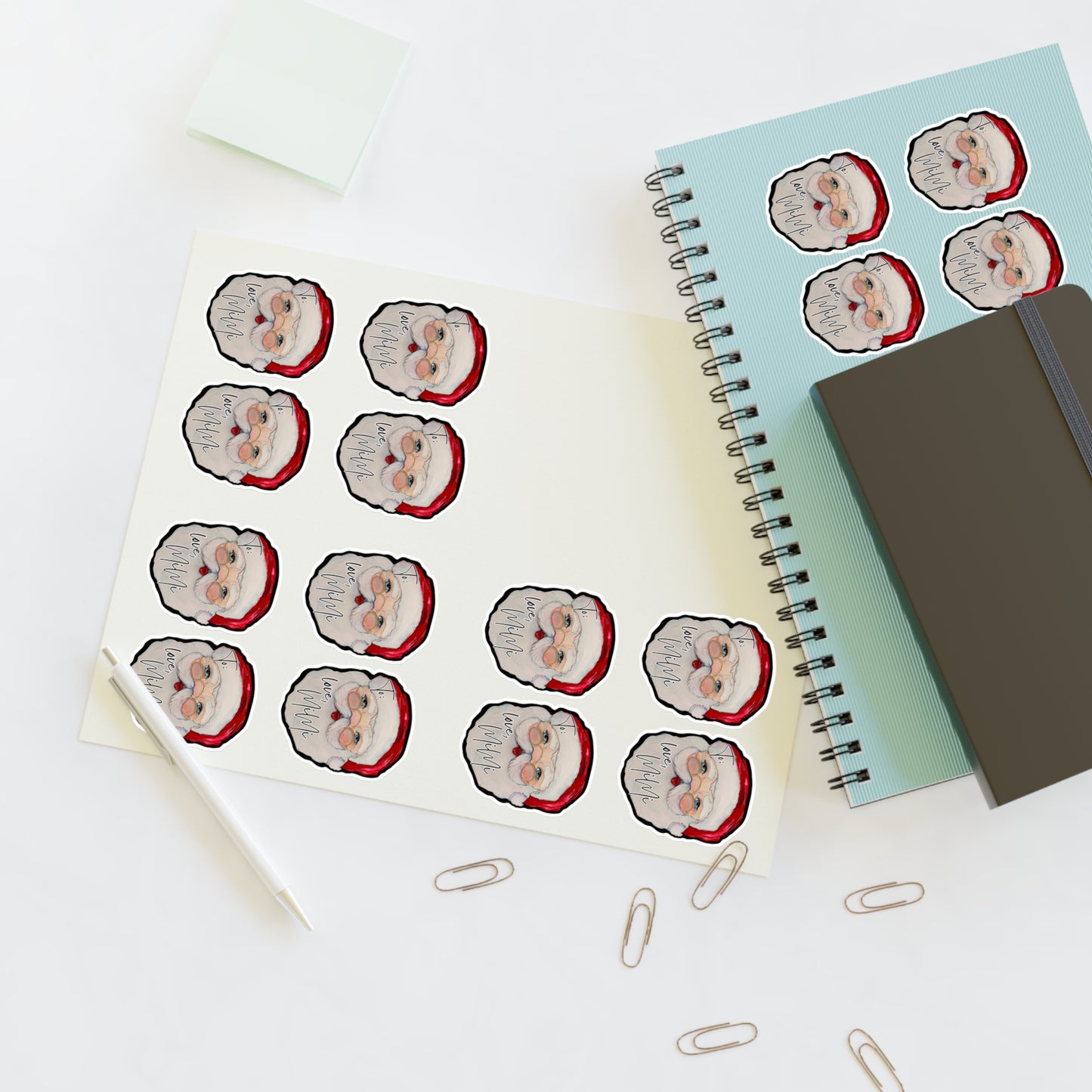 Santa Script Sticker Sheets