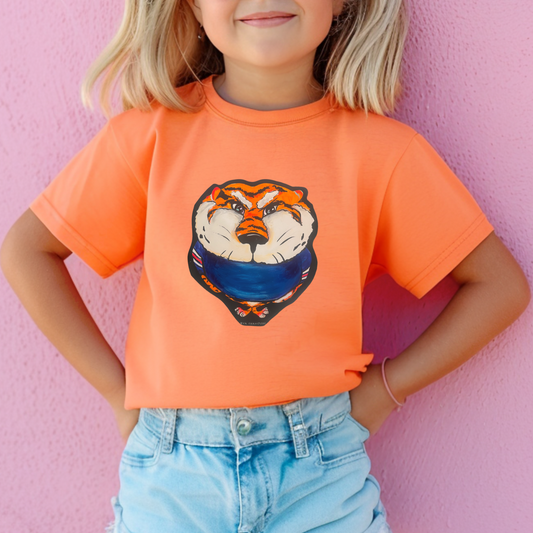 Orange Tiger Kids Comfort Colors Tee