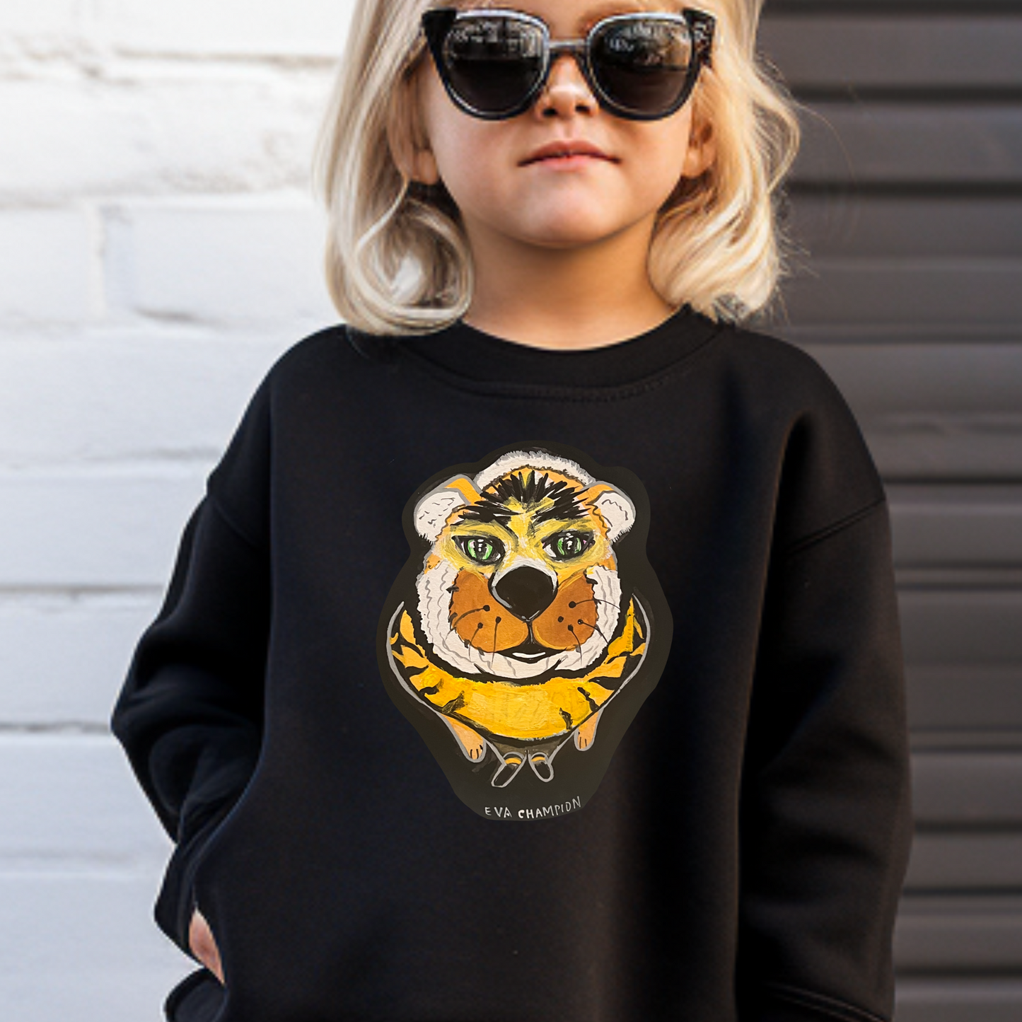 Kids Yellow Tiger Sweatshirt