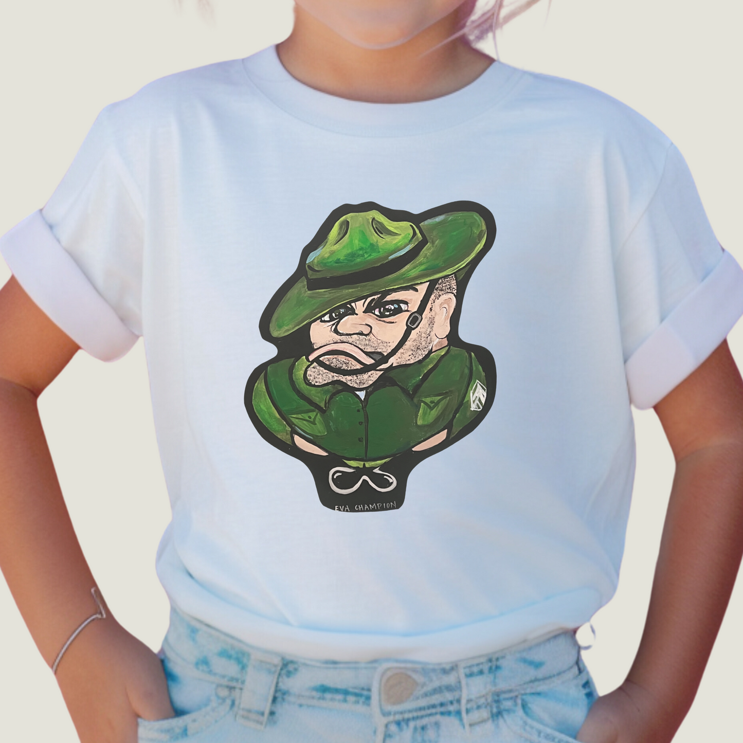 Kids Army Man Comfort Colors Tee