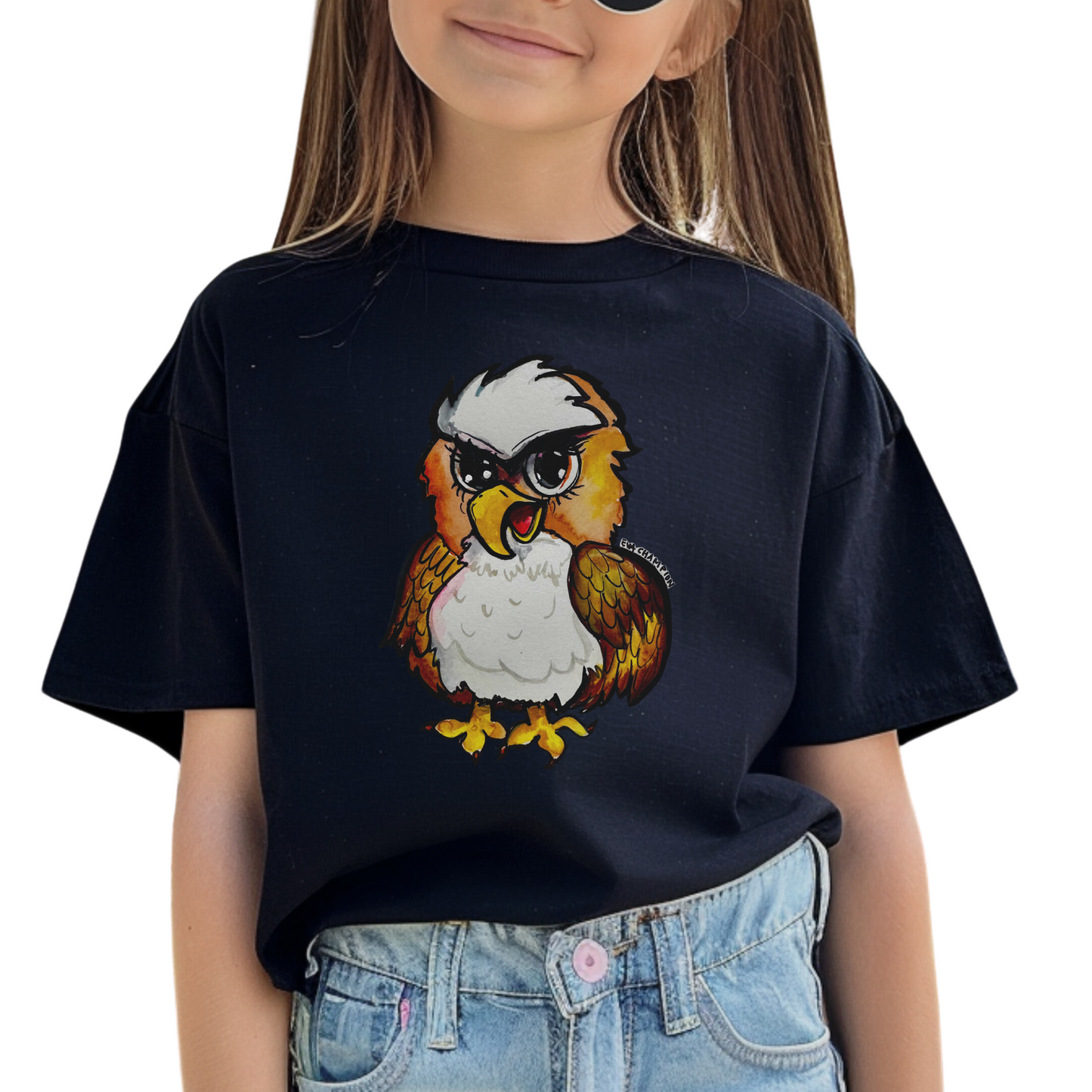 Kids Baby Eagle Comfort Colors Tee