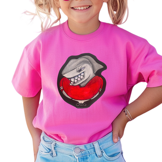 Kids Shark Comfort Colors Tee