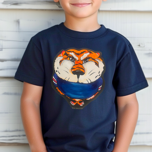 Kids Orange Tiger Bella Canvas Tee