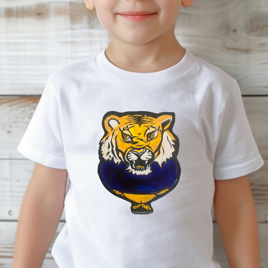 Kids Purple Tiger Bella Canvas Tee