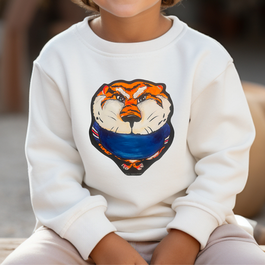 Kids Orange Tiger Sweatshirt