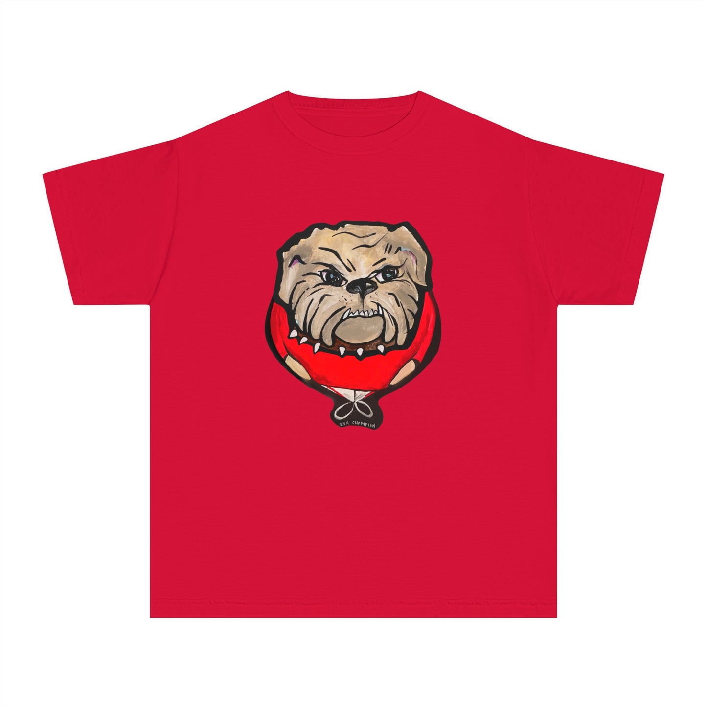 Kids Red Bulldog Comfort Colors Tee