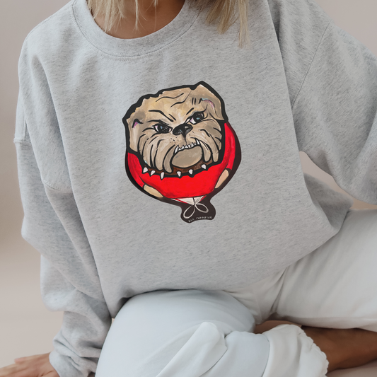 Adult Red Bulldog Sweatshirt