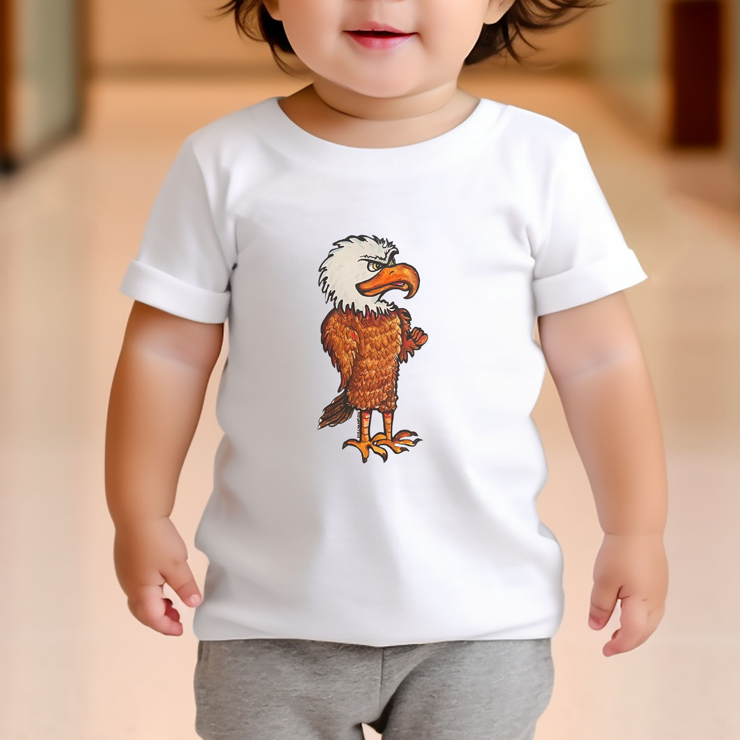 Toddler Standing Eagle Tee