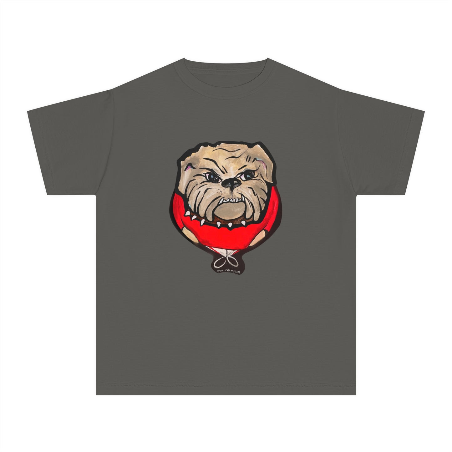 Kids Red Bulldog Comfort Colors Tee