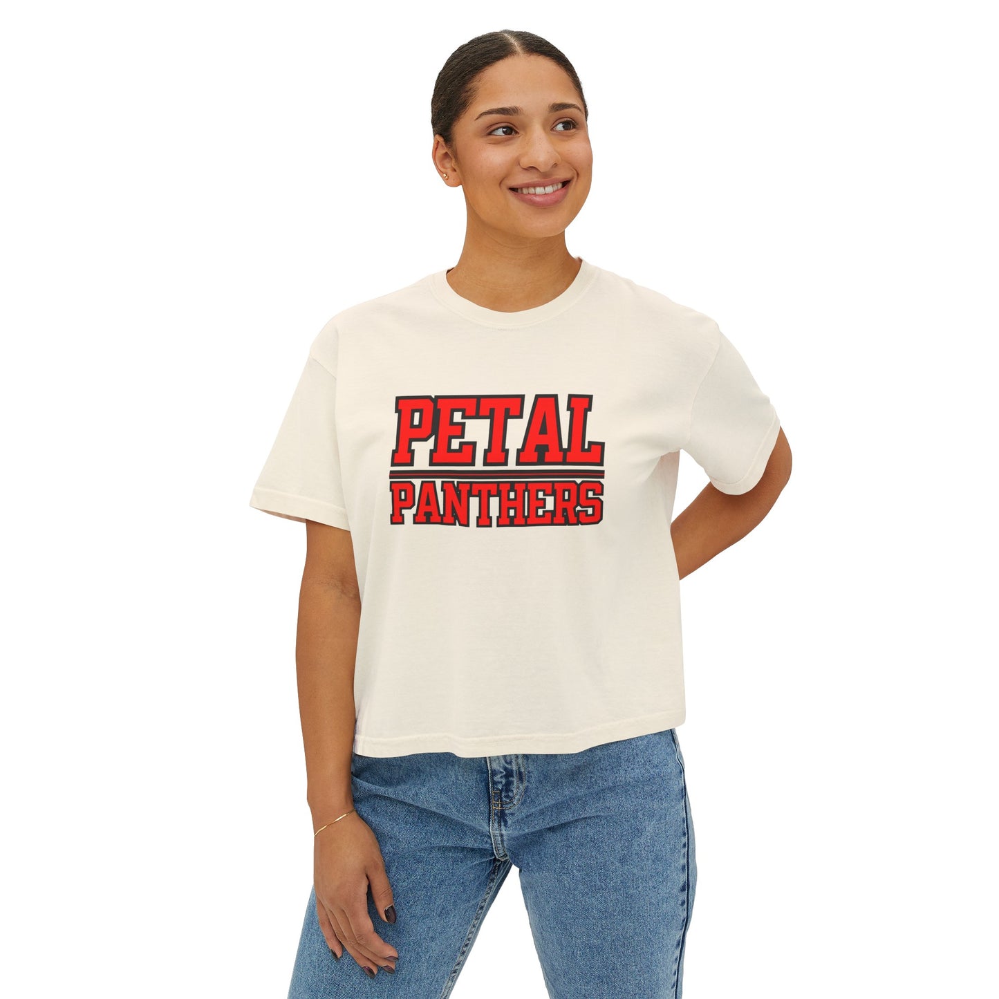 Petal Block Women's Cropped Boxy Tee