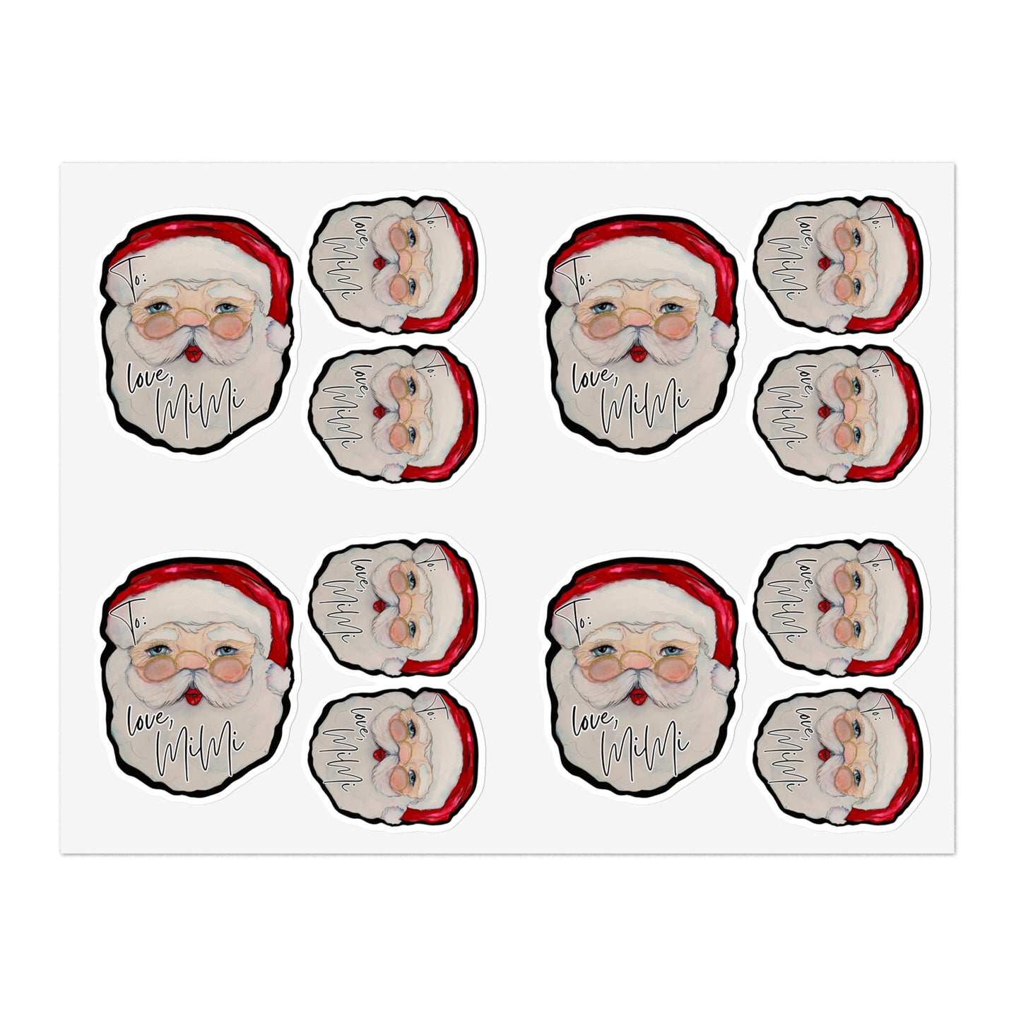 Santa Script Sticker Sheet Bundle, 5pcs