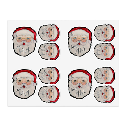 Santa Script Sticker Sheet Bundle, 5pcs